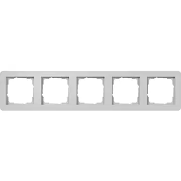 Gira 0215154 E1 Afdekraam 5-voudig Grijs mat