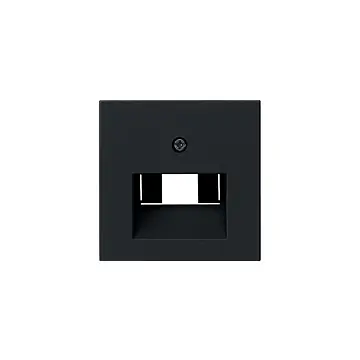 Gira 0270005 Systeem 55 Afdekking voor UAE/IAE (ISDN)- en netwerkaansluitdoos zonder tekstkader Zwart mat