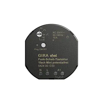 Gira 542400 eNet Draadloze schakel-/tastactor enkelvoudig Mini, potentiaalvrij