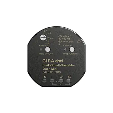Gira 542500 eNet Draadloze schakel-/tastactor tweevoudig Mini