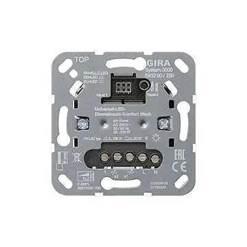 Gira 540200 System 3000 Universeel LED dimmer basiselement Komfort 2-voudig