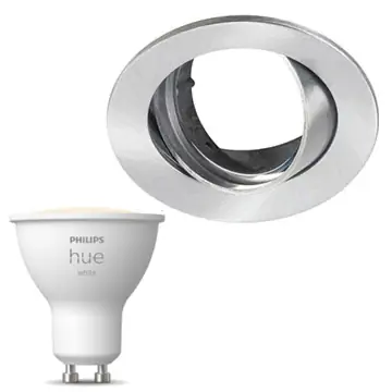 Inbouwspot Lumiance Inclusief Hue White (GU10) Geborsteld aluminium