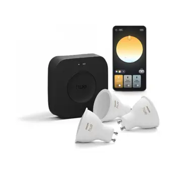 Philips Hue Starterkit: 3 GU10 lampen White Ambiance + Bridge Pro