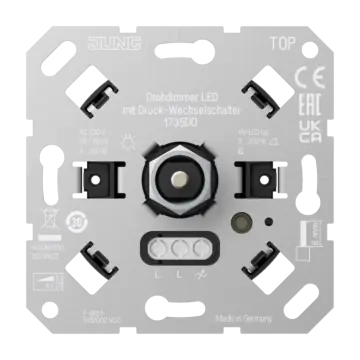Jung 1735DD Draaidimmer LED met druk-wisselschakelaar