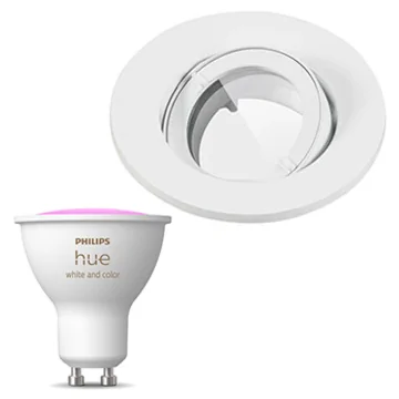 Inbouwspot Lumiance IP44 Inclusief Hue White en Color (GU10) Wit (badkamer)