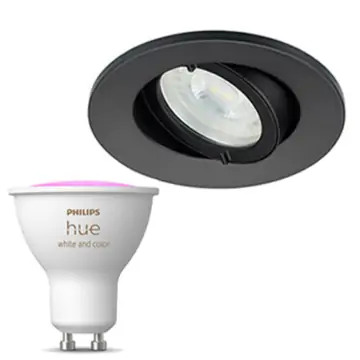 Inbouwspot Lumiance IP44 Inclusief Hue White en Color (GU10) Zwart (badkamer)