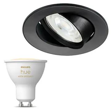 Inbouwspot Lumiance Inclusief Hue White Ambiance (GU10) Zwart