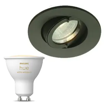Inbouwspot Lumiance IP44 Outdoor Inclusief Hue White Ambiance (GU10) Antraciet (Outdoor)