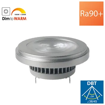 Megaman MM10018 Reflector AR111 12-75W G53 36V Dim to warm 24°/45° Ra97