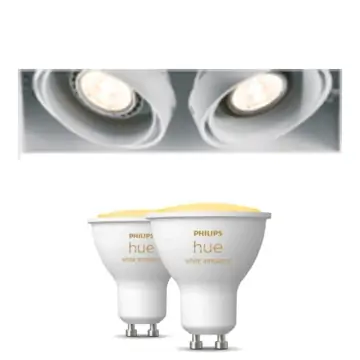 Modular Mini-Multiple Recessed Trimless Adjustable Wit 2x GU10 Hue White Ambiance