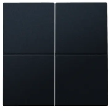 Niko 161-31008 Afwerkingsset voor viervoudige elektronische schakelaar of drukknop Black coated