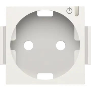 Niko 101-66930 Afwerkingsset voor geconnecteerd schakelbaar stopcontact met randaarde en bedieningsknop White