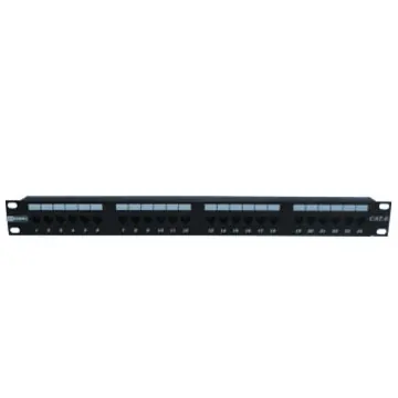 Radiall R280MOD985 Patchpaneel UTP CAT6 24ports 1HE Zwart