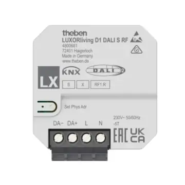 Theben 4800681 LUXORliving D1 S RF 1-voudige radiografische DALI-actor inbouw