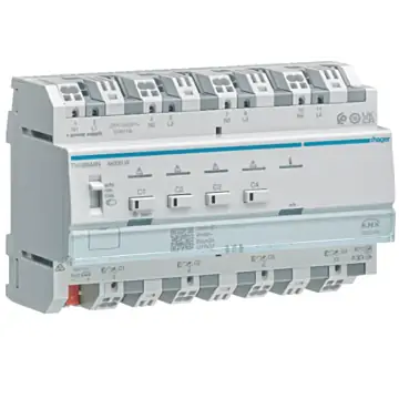 Hager TYAS664AN Universele zelflerende dimmer 4x 300W KNX Secure Multi-fase 