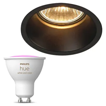 Inbouwspot SLV Horn-1 inclusief Hue White and Color Ambiance (GU10) Zwart