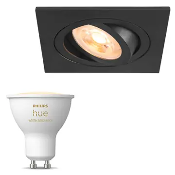 Inbouwspot SLV New Tria 75 inclusief Hue White Ambiance (GU10) Zwart