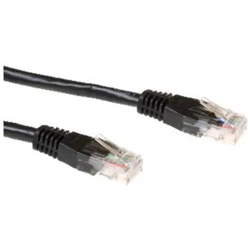 ACT IB8900 Patchkabel RJ45 CAT6 UTP 0,5M Zwart