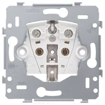 Niko 170-34200 Sokkel voor stopcontact met randaarde Inbouwdiepte 28,5mm 16 A/250 Vac Schroefklemmen