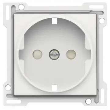 Niko 101-66901 Afwerkingsset voor stopcontact met randaarde en beschermingsafsluiters White