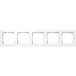 Gira 0215151 E1 Afdekraam 5-voudig Zuiver wit mat