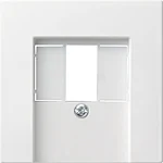 Gira 027627 Systeem 55 Afdekplaat voor USB zonder tekstkader Zuiver wit mat