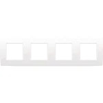 Niko 111-76400 Viervoudige afdekplaat met 71 mm centerafstand Original bright white