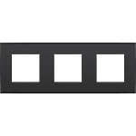 Niko 136-76700 Drievoudige afdekplaat met 71 mm centerafstand Niko Intense Matt black 