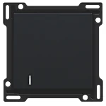 Niko 161-60005 Afwerkingsset met lens voor enkelvoudige schakelaar of drukknop, Black coated