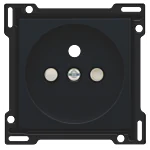 Niko 161-66601 afwerkingsset voor stopcontact met penaarde en kinderveiligheid, Black coated
