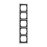 Busch Jaeger 1725-866K Afdekraam 5-voudig Pure stainless steel