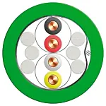 Leoni V45493 EIB-KNX Gecertificeerd J-H(ST)2Y 2X2X0.8 GN (100 meter)