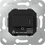 Gira 236300 Basiselement USB-voeding Power Delivery 1-voudig Zwart