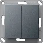 Gira 242228 EnOcean Draadloze wandzender 2-voudig Antraciet