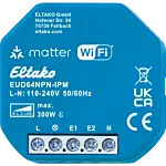 Eltako EUD64NPN-IPM Universele LED dimactor met IP Matter via Wi-Fi Optioneel EnOcean Tot 300W