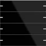 Gira 502405 KNX Wippenset 4-voudig voor tastsensor 4.95 Glas zwart