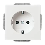 Busch Jaeger 2CKA002013A5245 Future Linear Wandcontactdoos met randaarde met verhoogde aanraakbeveiliging Studiowit