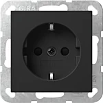 Gira 4755005 Systeem 55 Wandcontactdoos met randaarde 16A 250V met shutter Zwart mat (verhoogde aanraakbeveiliging)