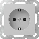Gira 4755015 Systeem 55 Wandcontactdoos met randaarde 16 A 250 V~ met shutter en symbool Grijs mat