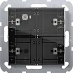 Gira 504200 Tastsensor 4.55 Komfort 2-voudig voor Gira One en KNX met inbedrijfstellingswip