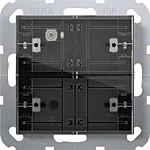 Gira 501200 Tastsensor 4.55 Standard 2-voudig voor KNX met inbedrijfstellingswip