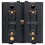 Niko 552-72014 Draadloze schakelaar met batterij Viervoudig Zigbee Zonder sokkel (inbouwdoos montage)