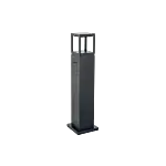 SG 630065 Fagernes Bollard Sokkellamp met Stopcontact Zwart 8W 270lm 2700K Warm wit Ra 80