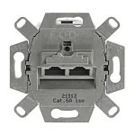 Busch-Jaeger 0218/12-101 UAE-datacontactdoos 2x RJ45 cat. 6A iso