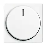Busch-Jaeger 2115-914 Busch-Balance Centraalplaat met draaiknop, bevestigingsmoer en glimlampje Wit
