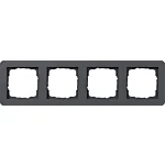 Gira 0214152 E1 Afdekraam 4-voudig Antraciet