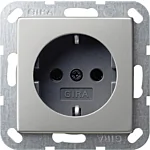 Gira 4466600 Systeem 55 Wandcontactdoos met randaarde 16A 250V Edelstaal