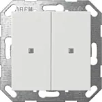 Gira 517303 Drukcontact System 55 met wip 2-voudig voor Gira One en KNX  Zuiver wit glanzend