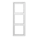 Jung LS 983 WW Afdekraam voor horizontale en verticale combinatie 3-voudig Alpine wit