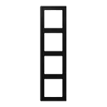 Jung LS 984 SWM Afdekraam voor horizontale en verticale combinatie 4-voudig Grafietzwart mat